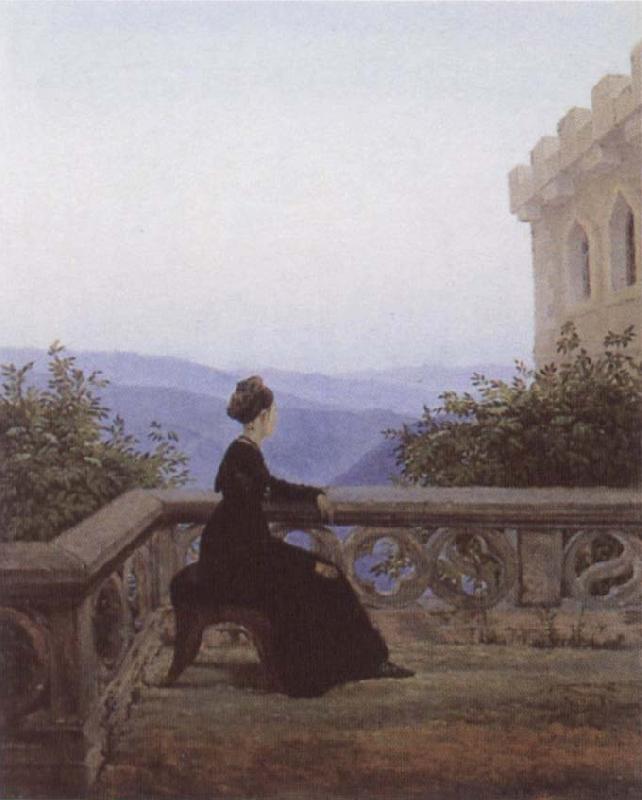 Carl Gustav Carus Woman on a Balcony